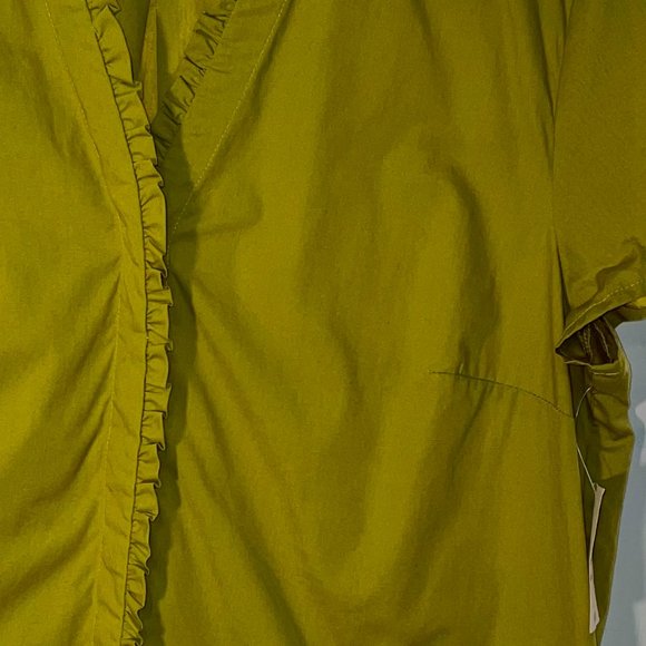 Coldwater Creek Subtle Ruffle Cap Sleeve Button-Up NWT - Picture 6 of 6